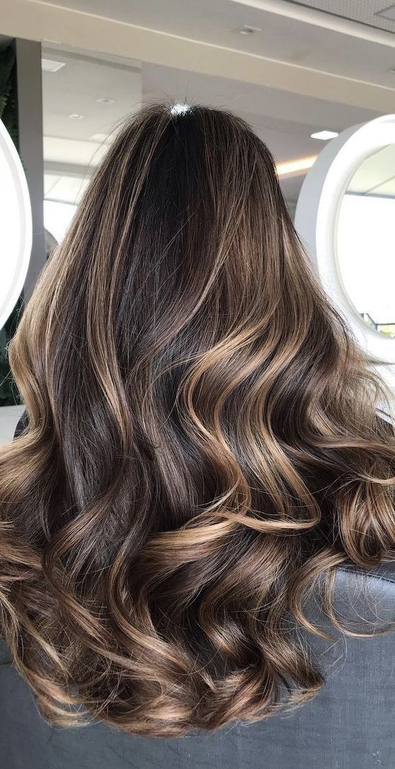 balayage on dark brown hair