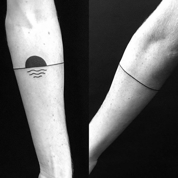 horizon line tattoo