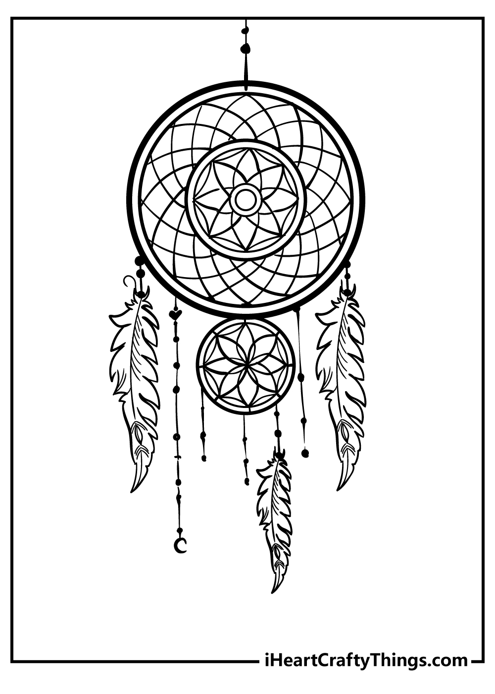 dream catcher coloring page