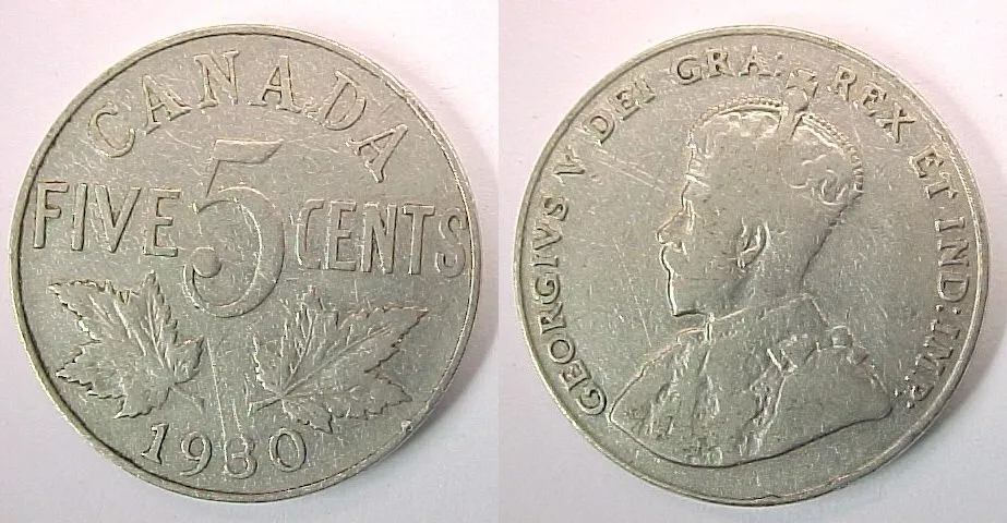 1930 canadian nickel