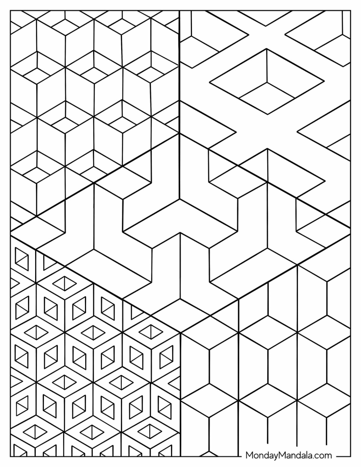 geometric coloring pages