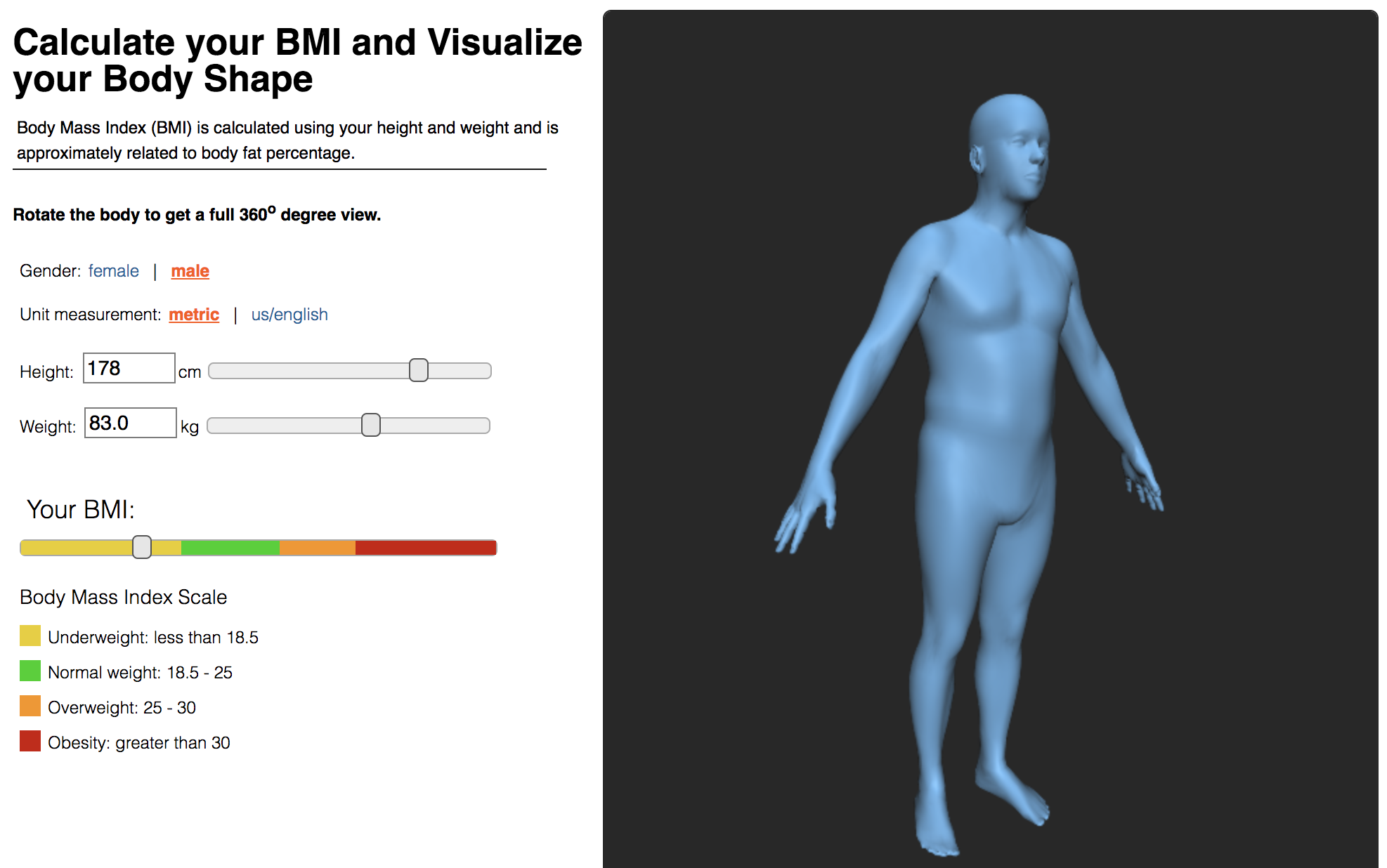 body visualizer male