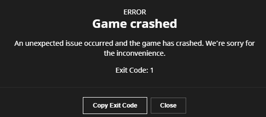 minecraft crash exit code 1