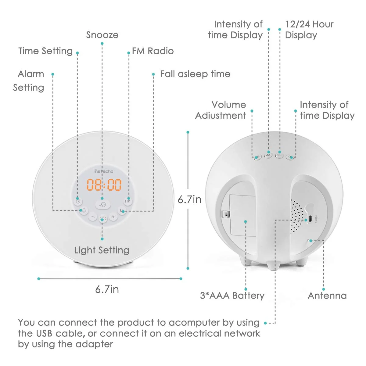 sunrise clock instructions