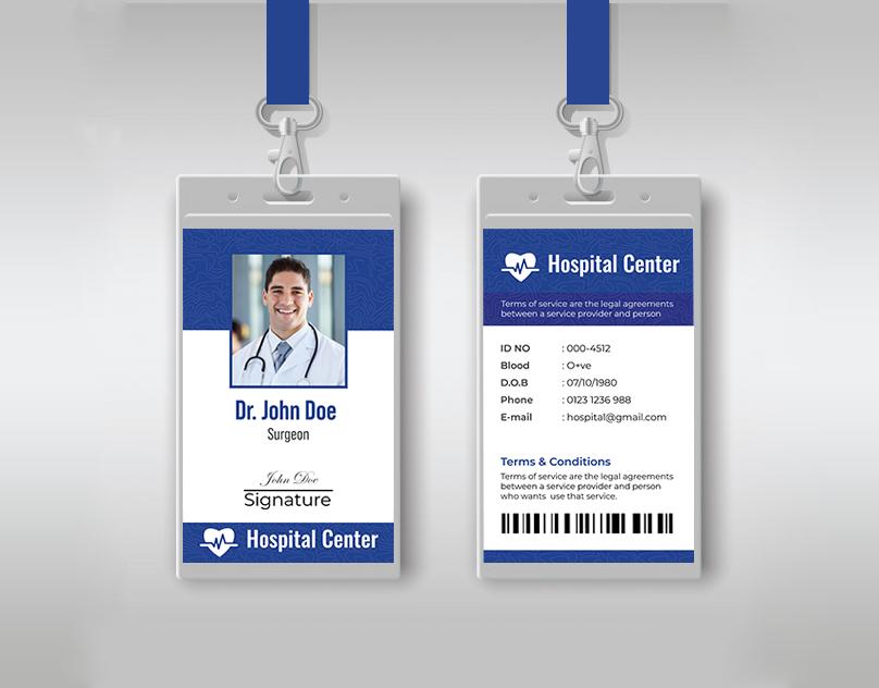 hospital id card design