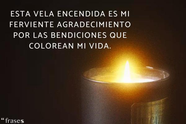 imagen de velas encendidas con frases