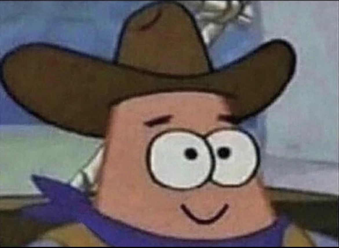 patrick cowboy meme