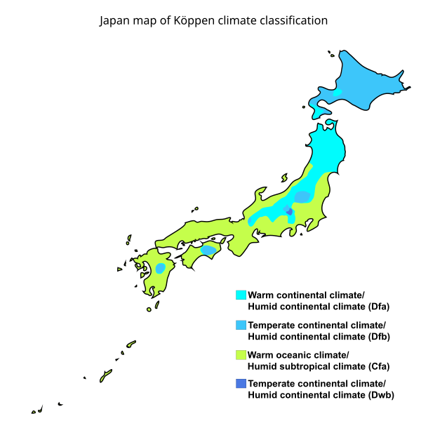 climate of japan wikipedia