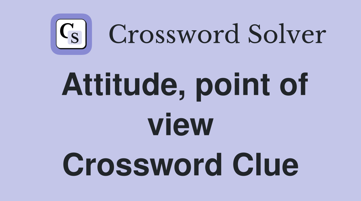 personal view crossword clue