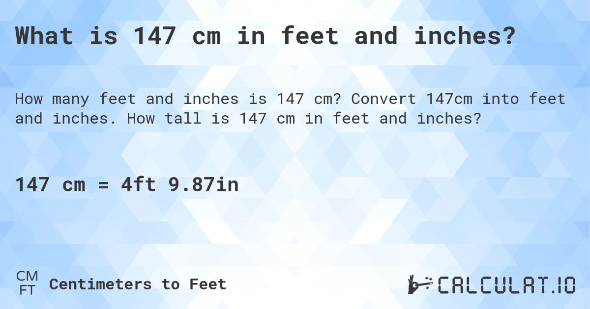 147 cm in inches