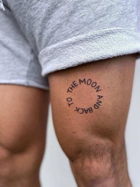 upper thigh tattoos male