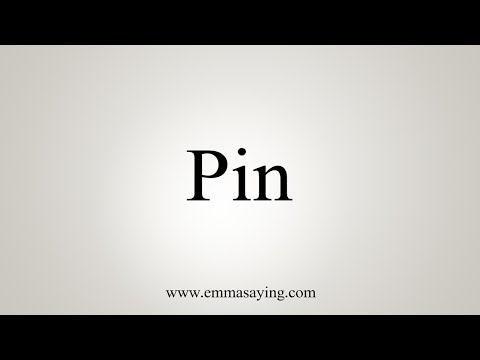 pin pronunciation