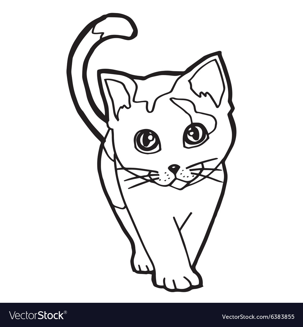 cute cartoon cat coloring pages