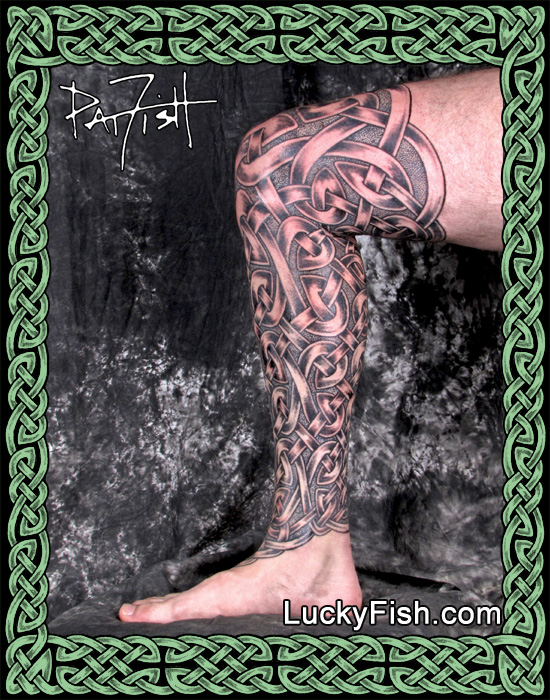 warrior tattoo leg