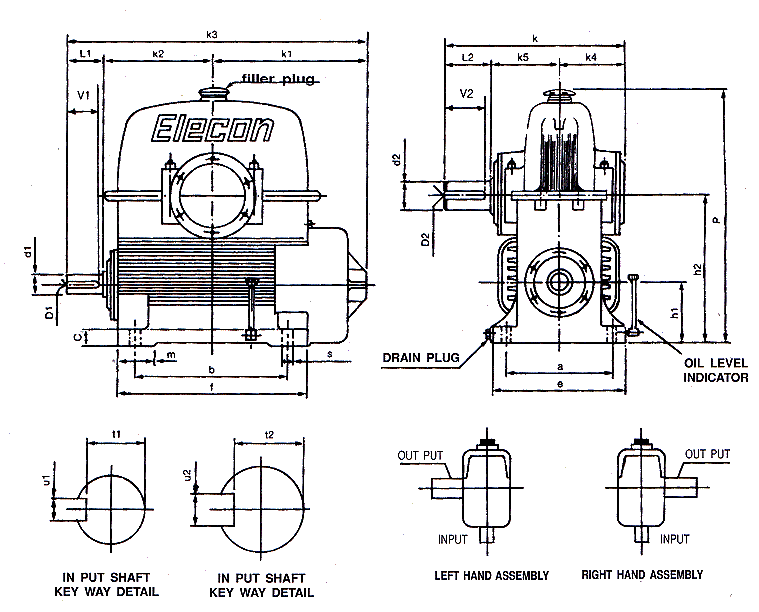 elecon gear box drawing