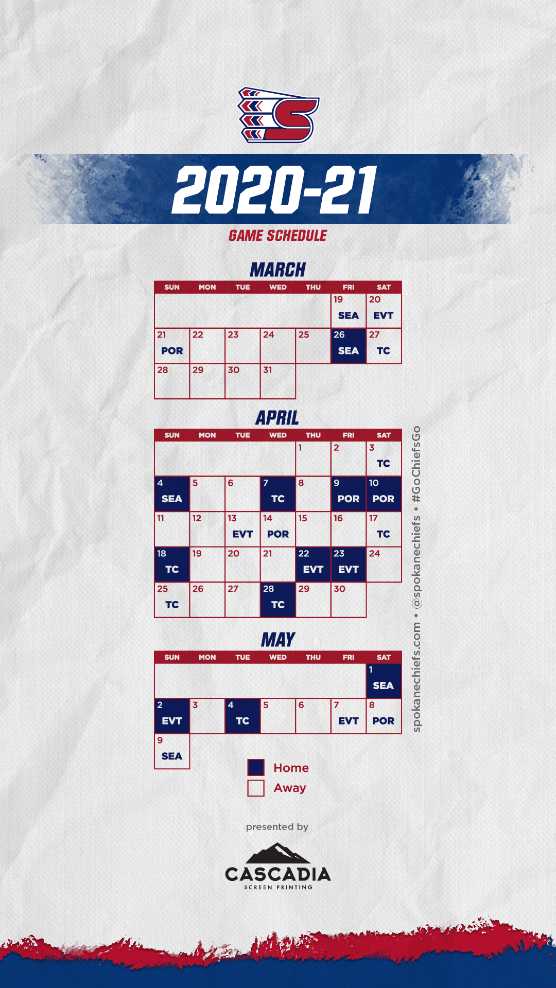 spokane chiefs schedule