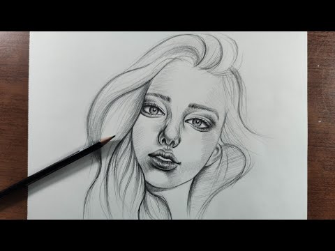 rostro de mujer dibujo