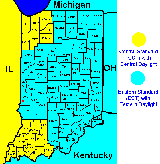 what time zone in indiana