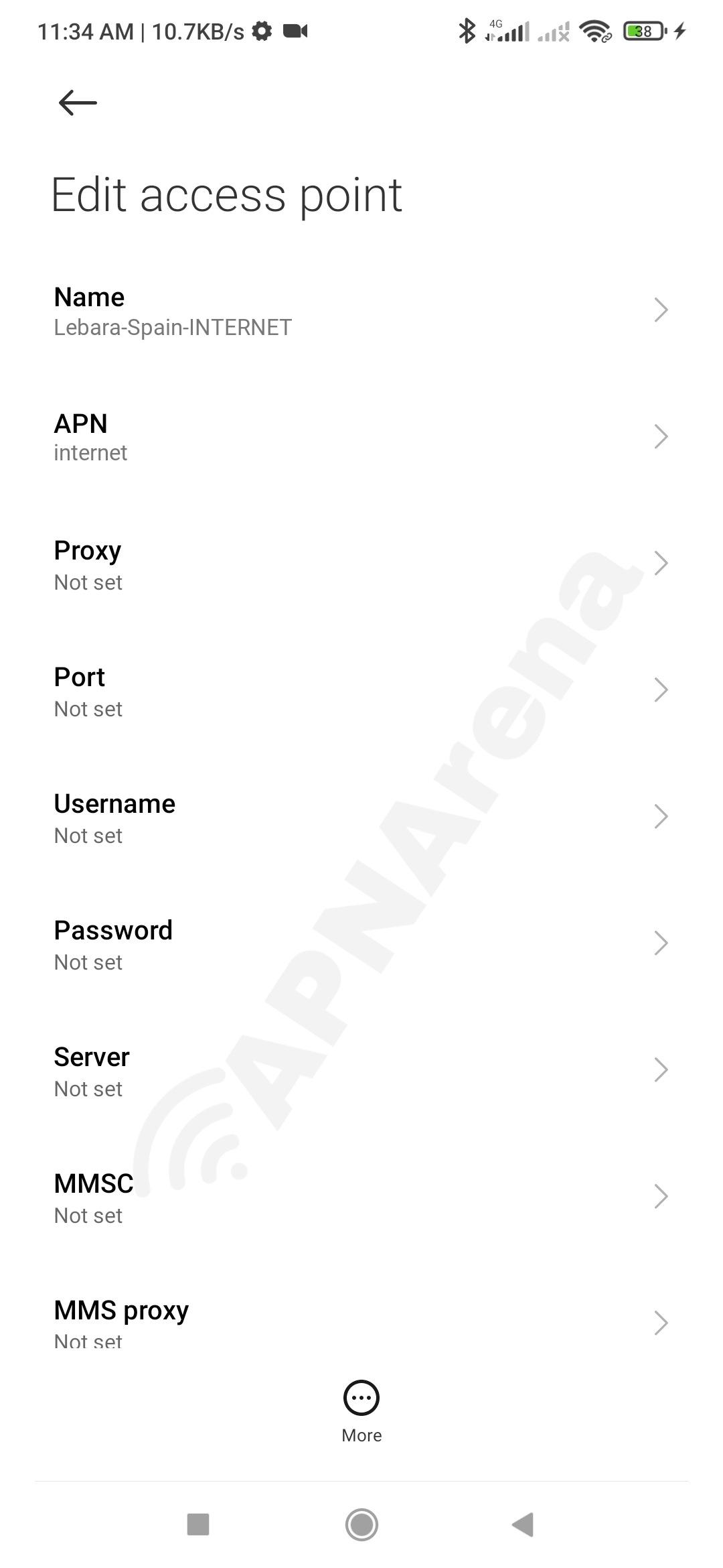 lebara mobile internet settings