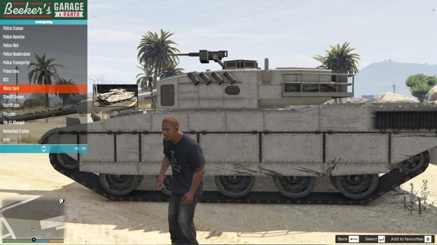 cheat code for tank gta 5