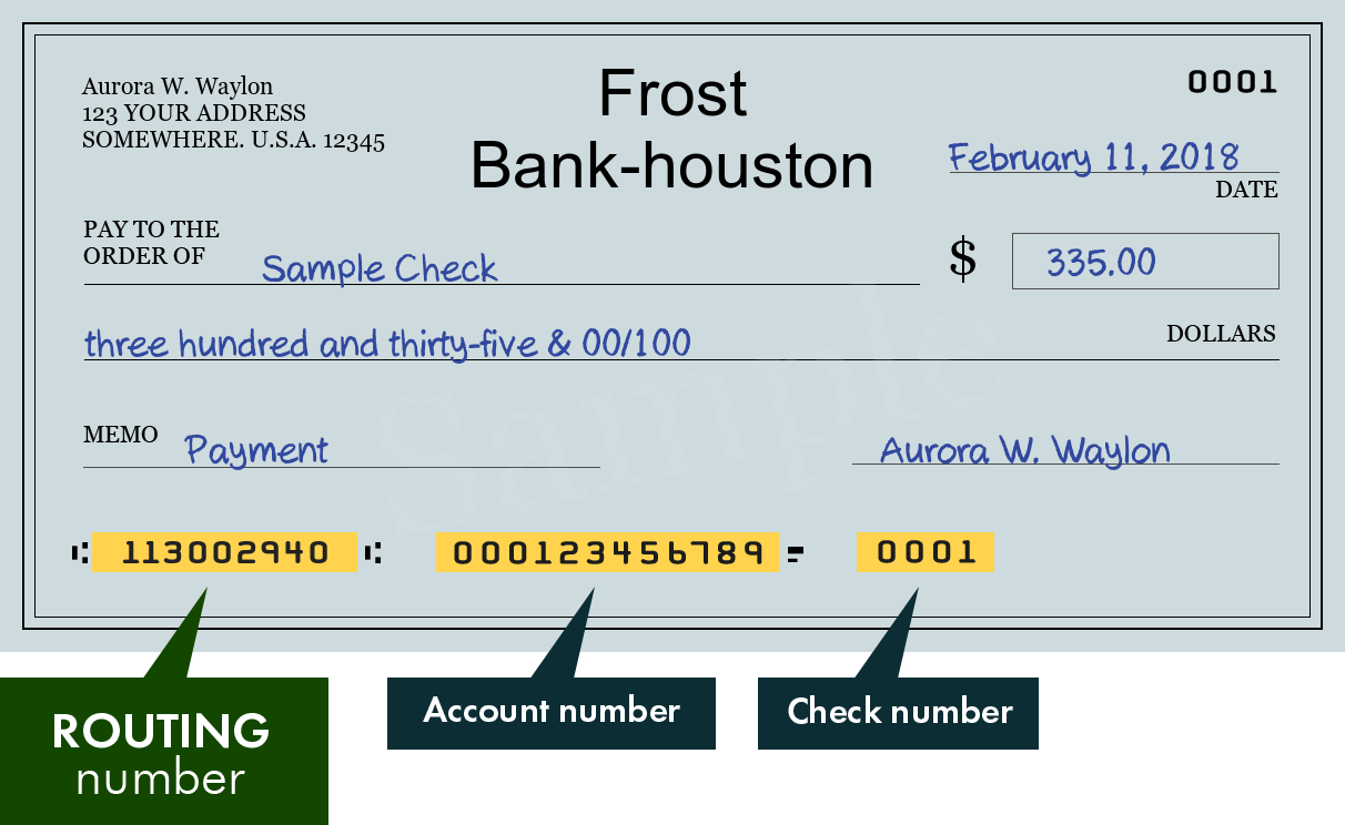 frost bank texas routing number