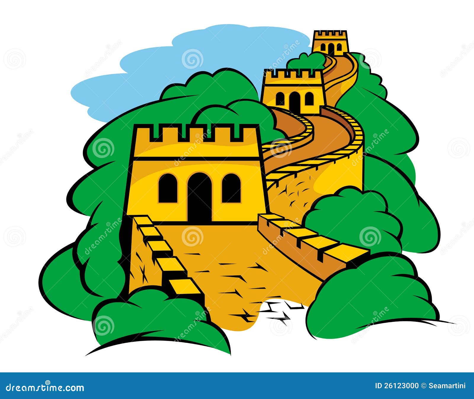 great wall of china clipart