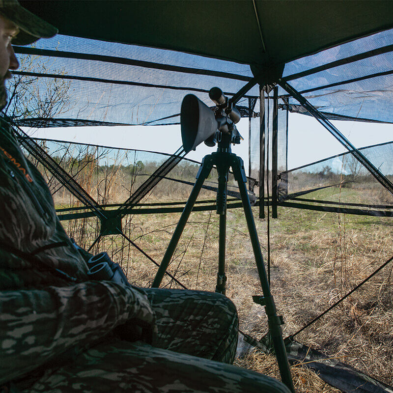 see thru ground blind