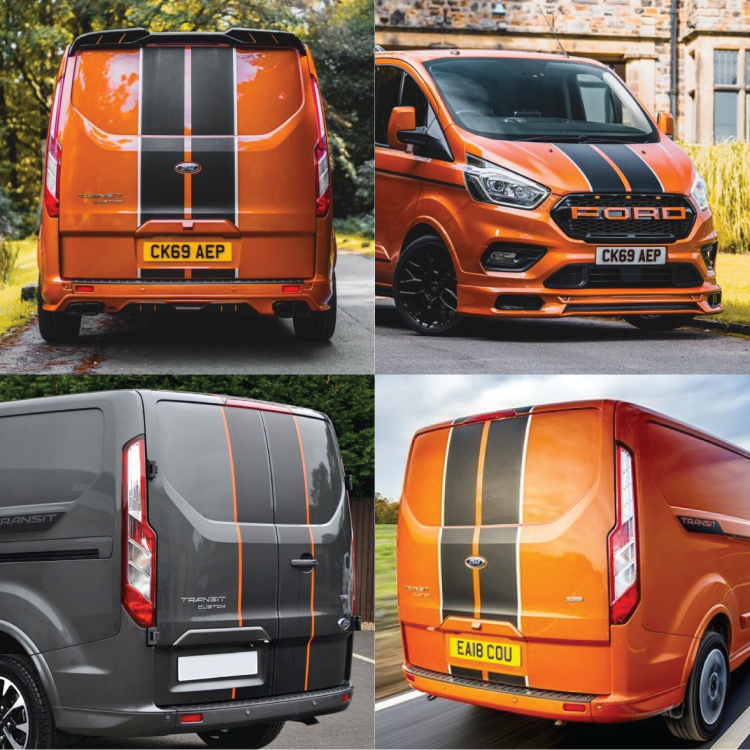 ford transit custom stripes