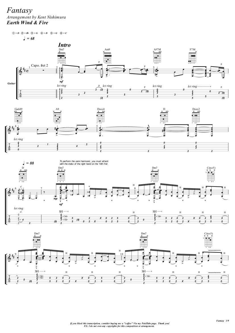 earth wind and fire fantasy chords