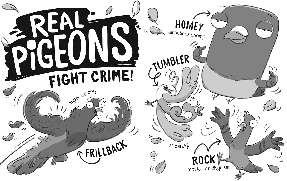 real pigeons characters