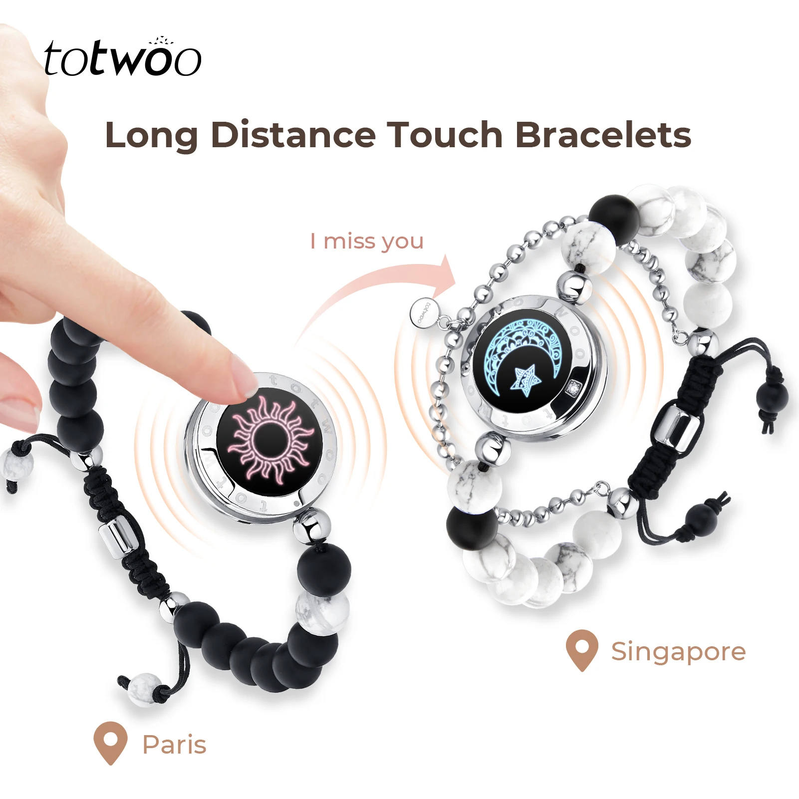 touch bracelets for couples long distance