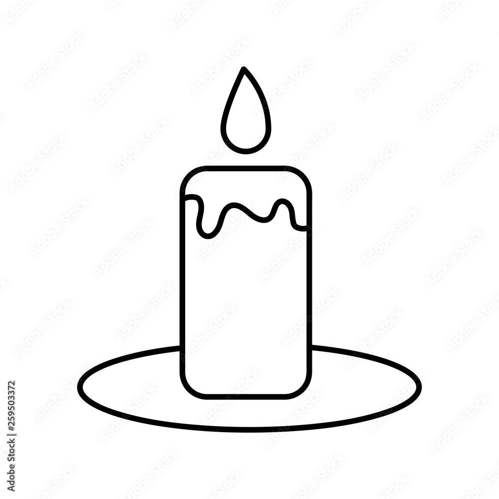 candle outline