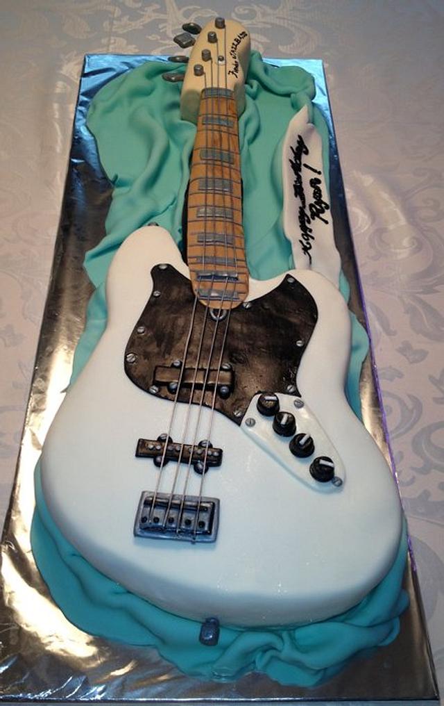 bass guitar cake