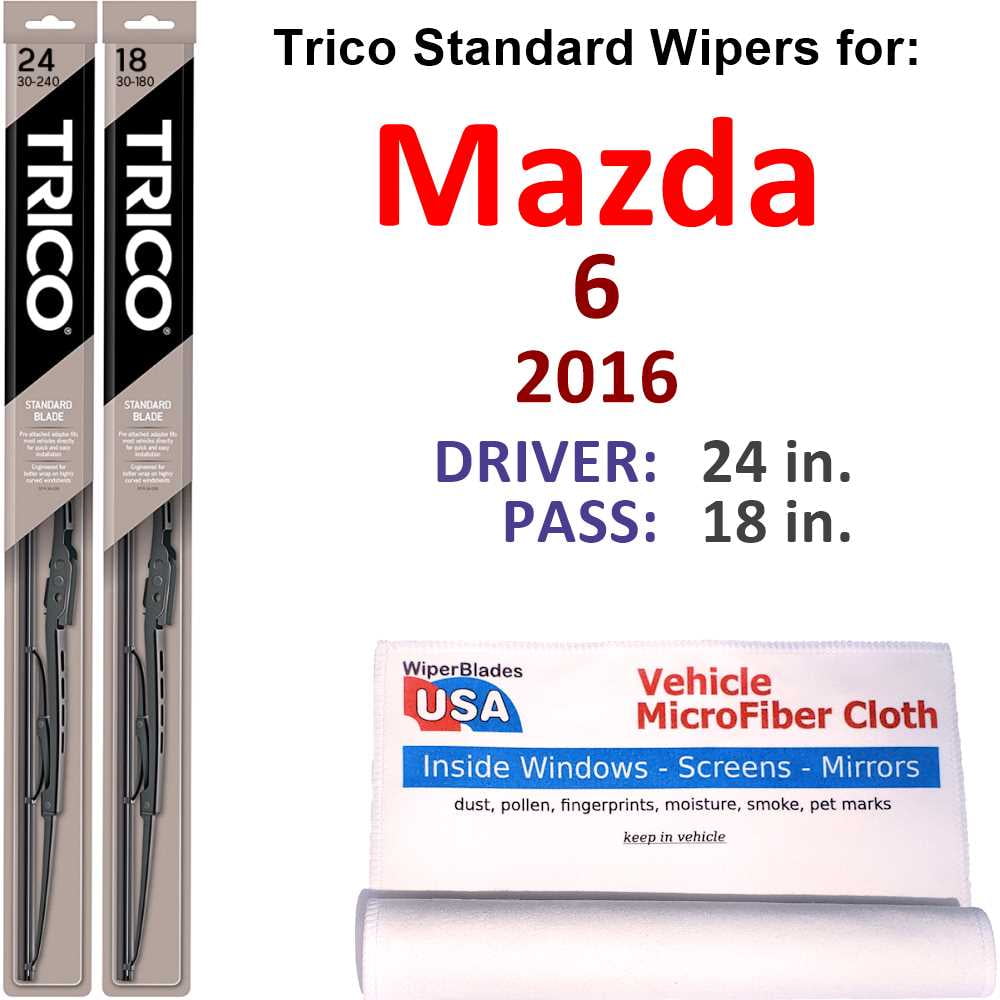 2016 mazda 6 wiper blade size