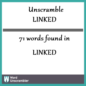 unscramble linked