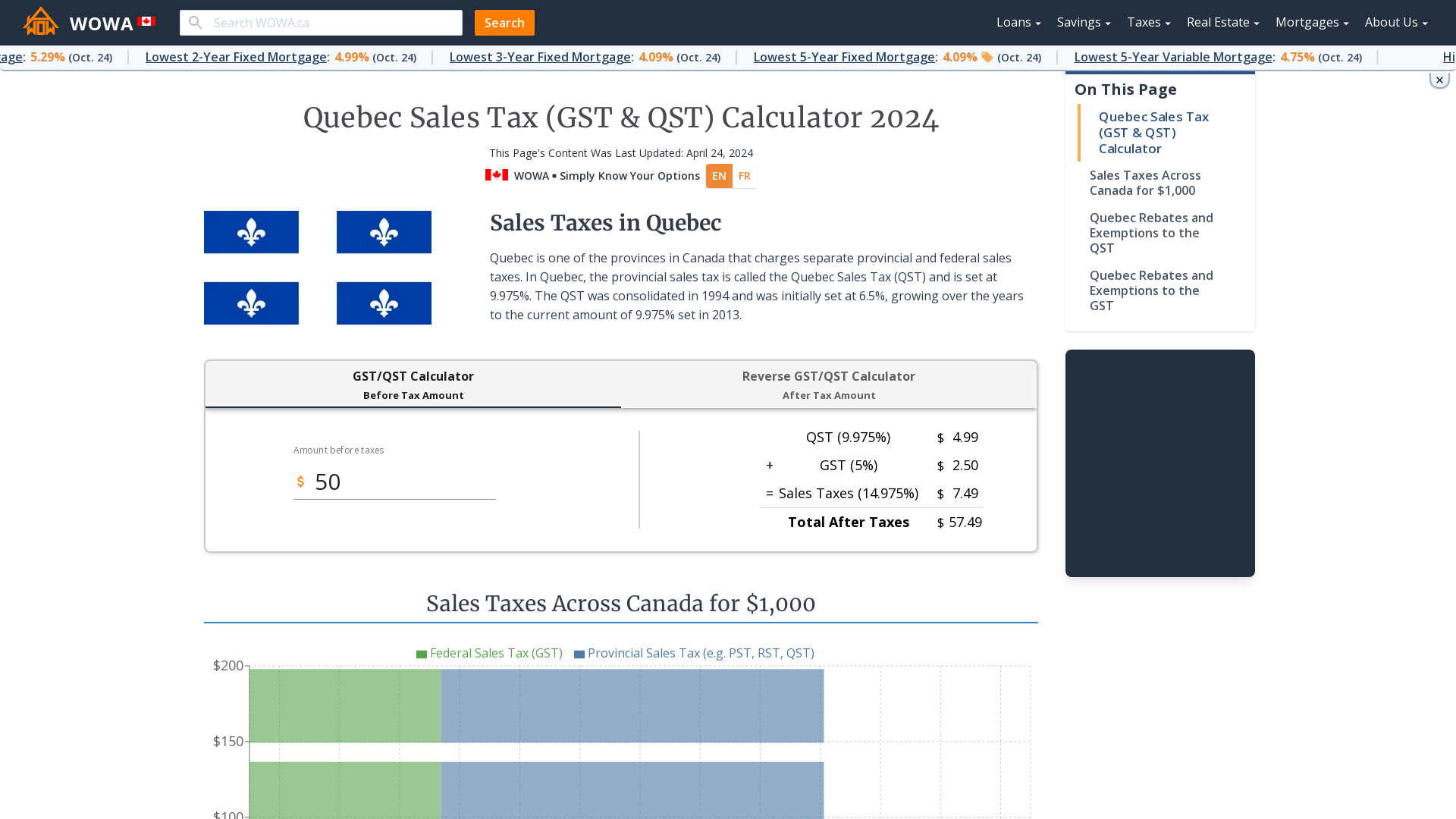 québec tax calculator