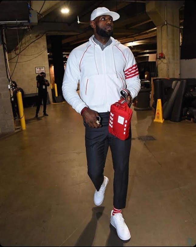 lebron james in thom browne