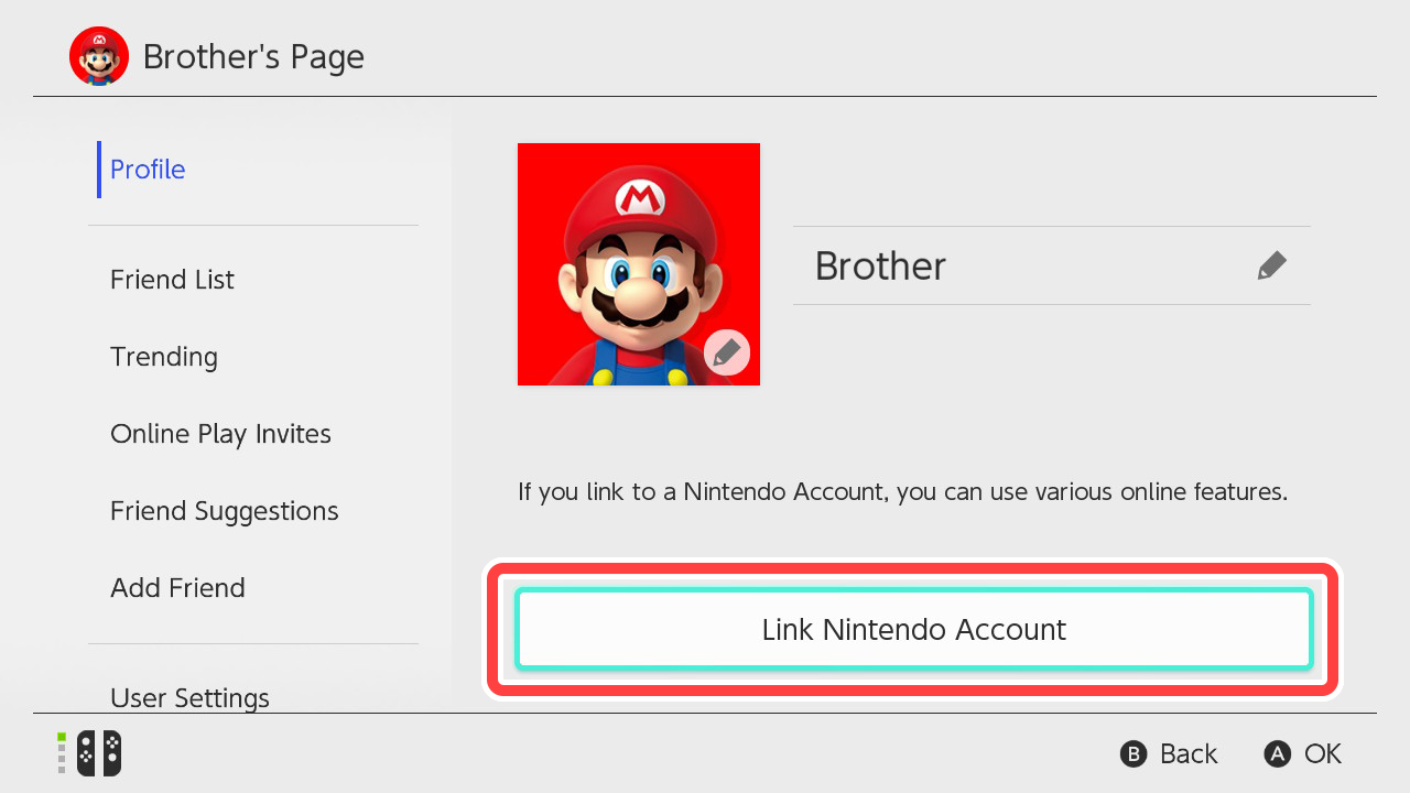 nintendo account