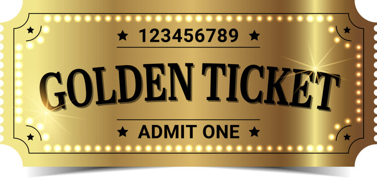 gold ticket template