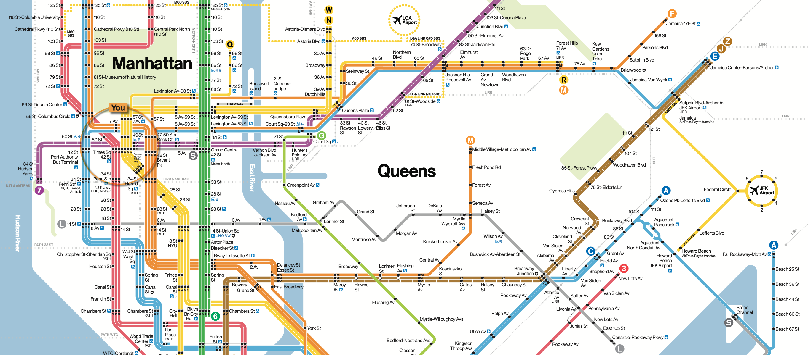 nyc metro map manhattan