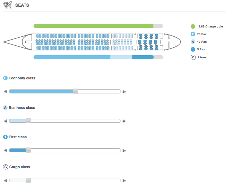 airline manager 4 seat configuration