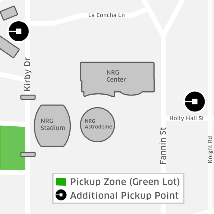 nrg stadium uber drop off