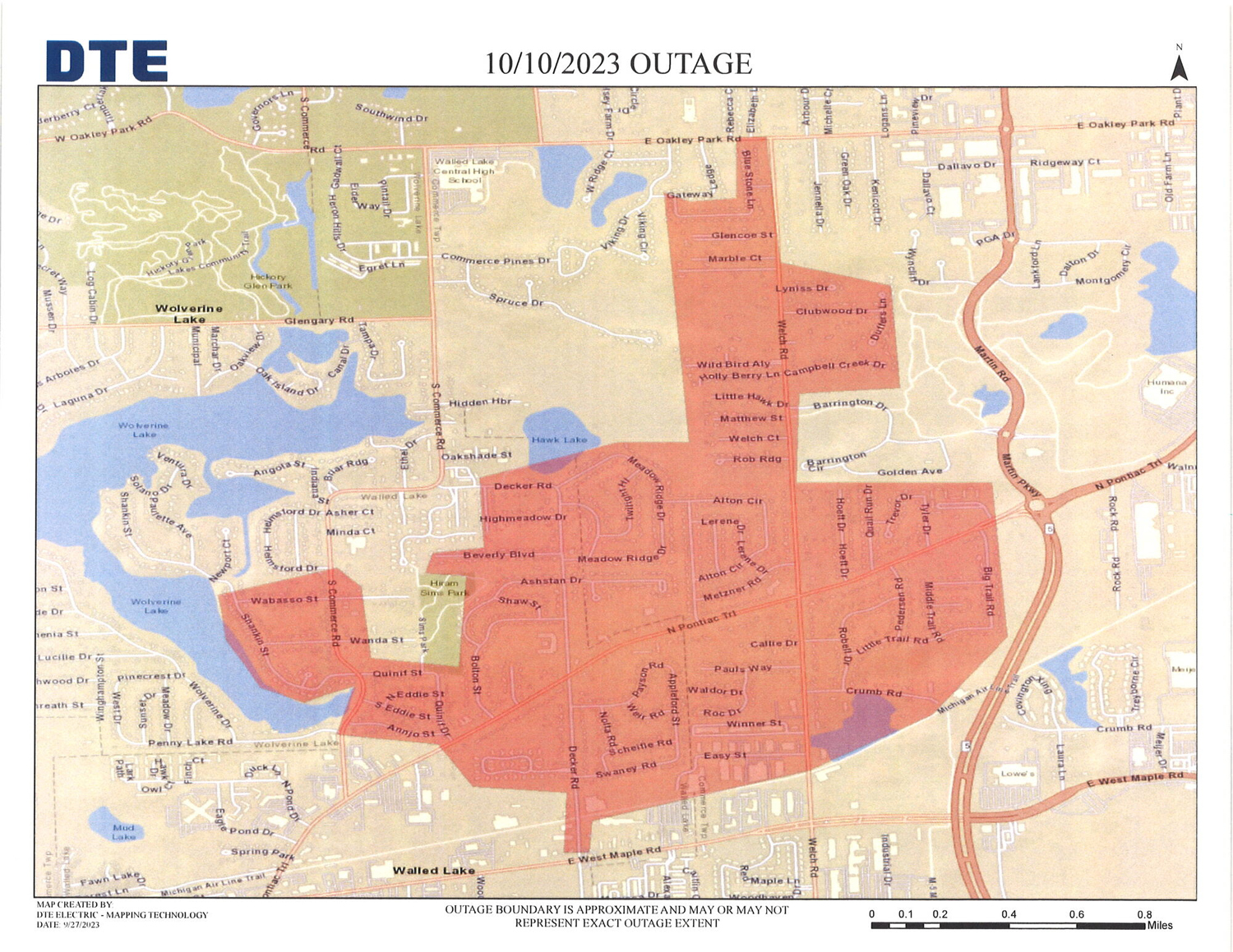 dte planned outage