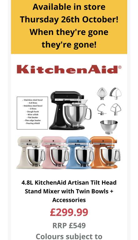 farmfoods kitchen aid