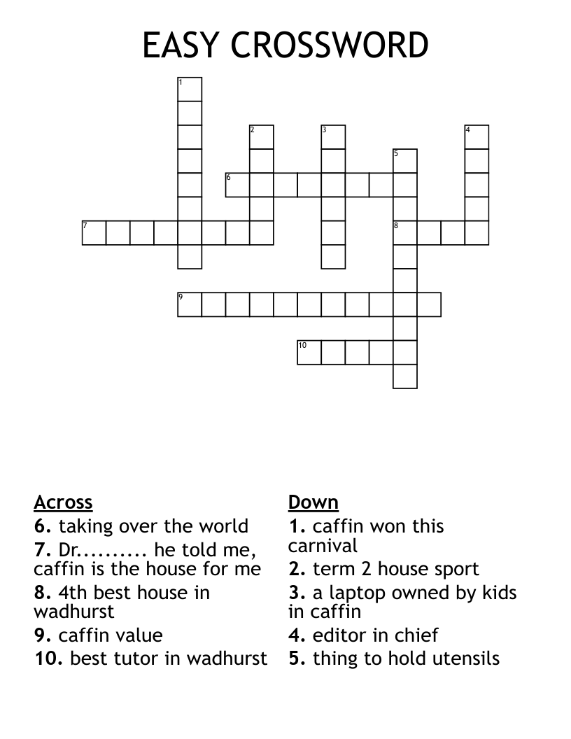 easy quick crosswords