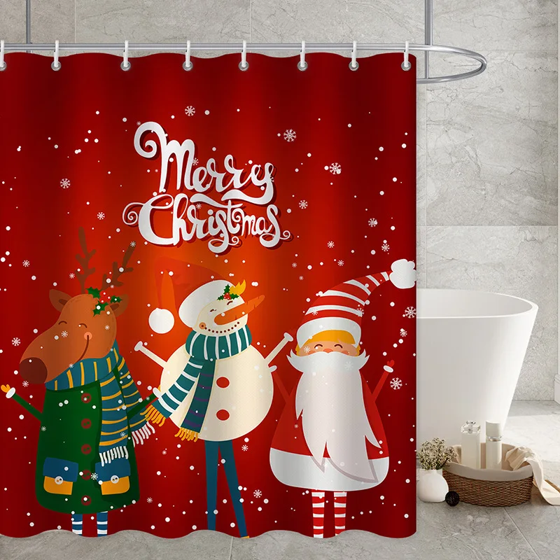 christmas shower curtain