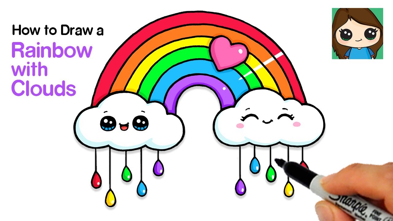 easy rainbow drawing