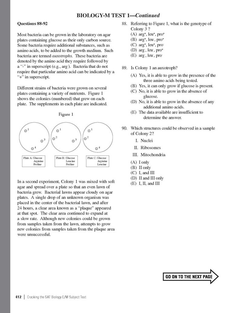 sat biology practice test pdf