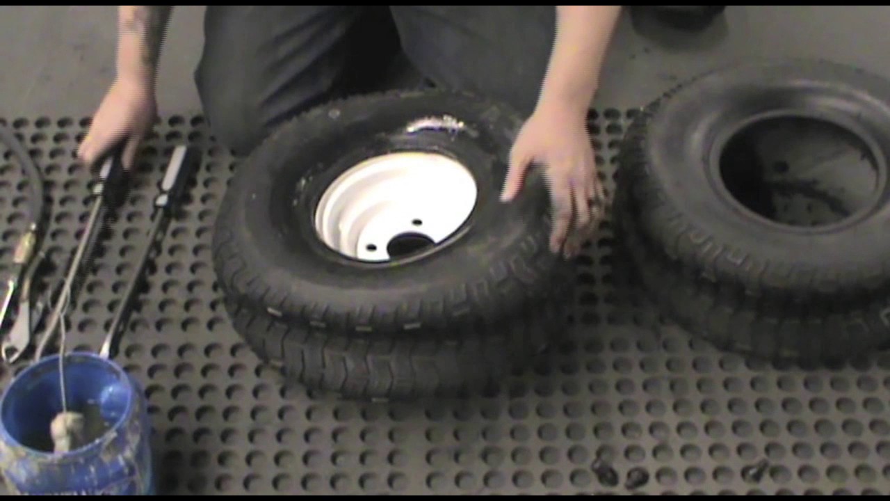 how to change a lawn mower tire