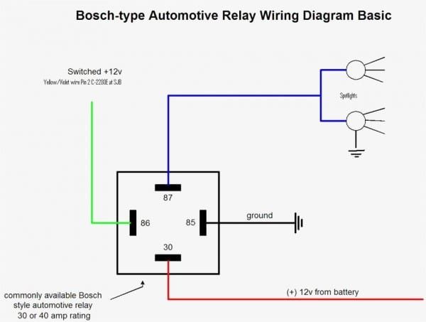 relay 4 pin wiring diagram